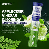 Orame Apple Cider Vinegar & Moringa Effervescent Tablets – Green Apple Flavour | Vitamin B6 & B12 | Daily Wellness Drink | 15 Tablets